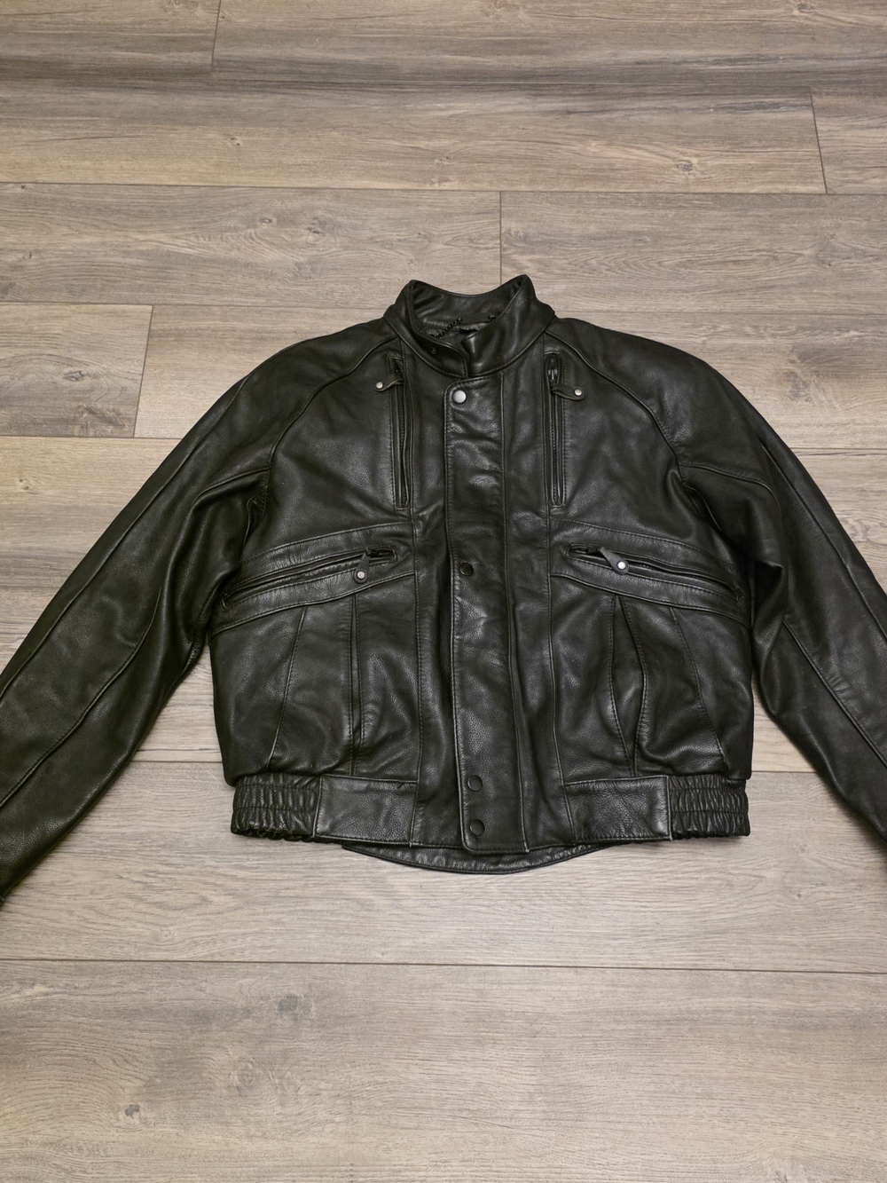 Vtg Harley Davidson "An American Legend" Leather Bomber Jacket Sz 40 Liner